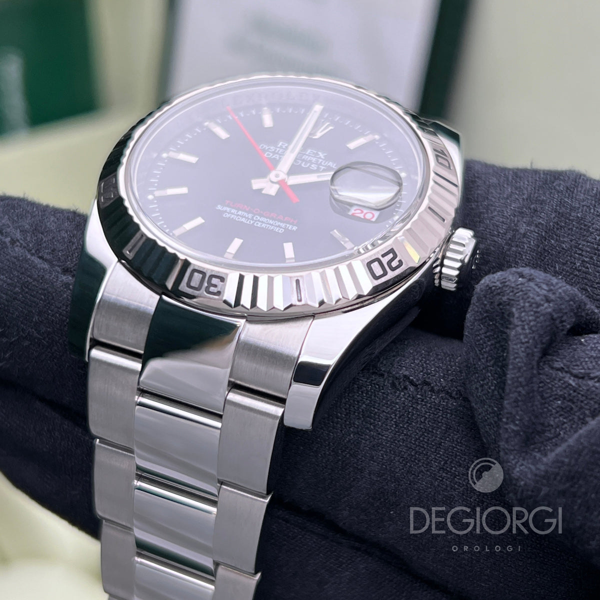Rolex Datejust 116264 Turn O Graph Nero Oyster