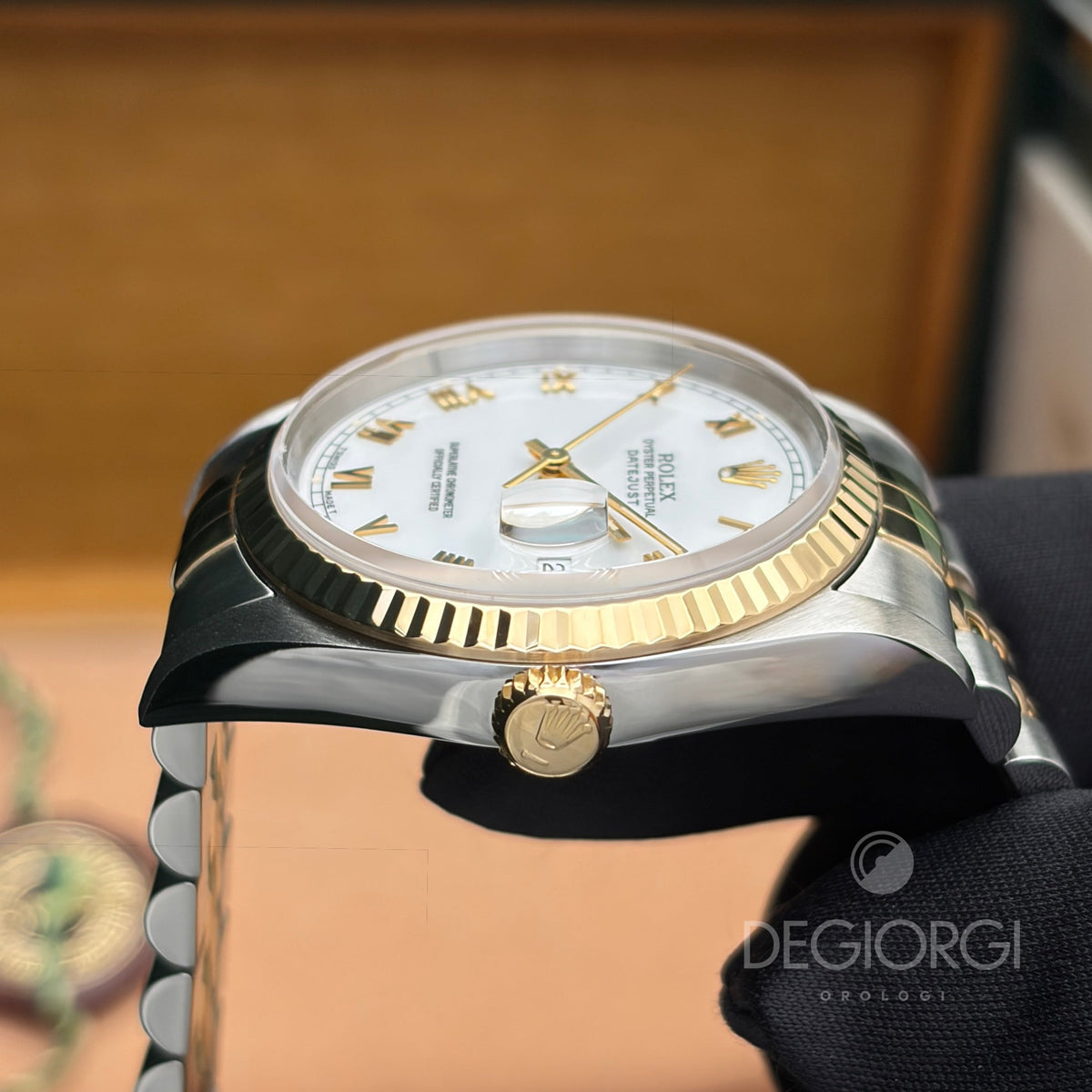 Rolex Datejust 16233 36 mm Acciaio e Oro Jubilee Bianco Romani
