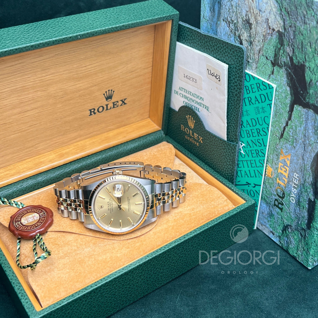 Rolex Datejust 16233 Jubilee Champagne Indici