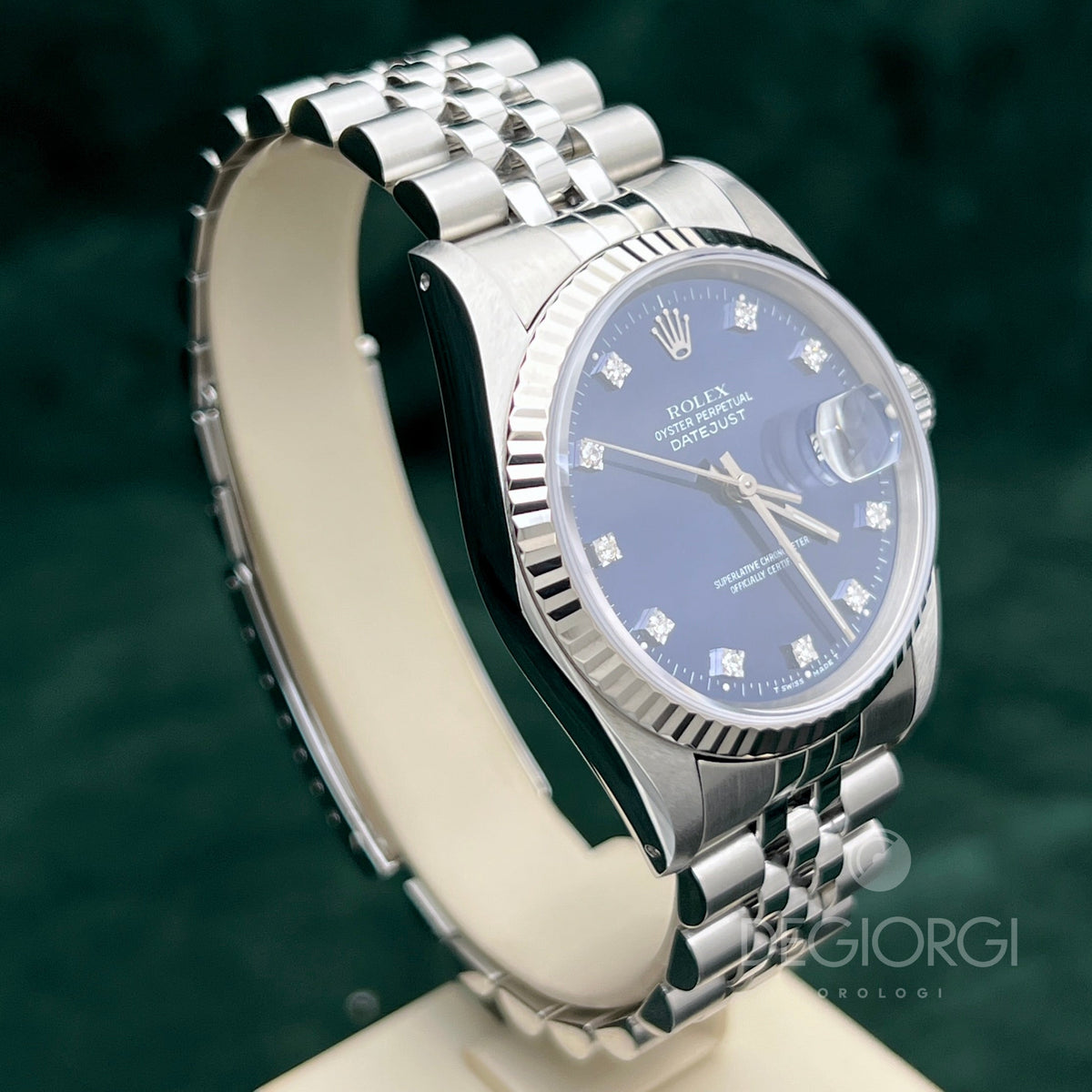 Rolex Datejust 16234 Jubilee Blu Diamanti