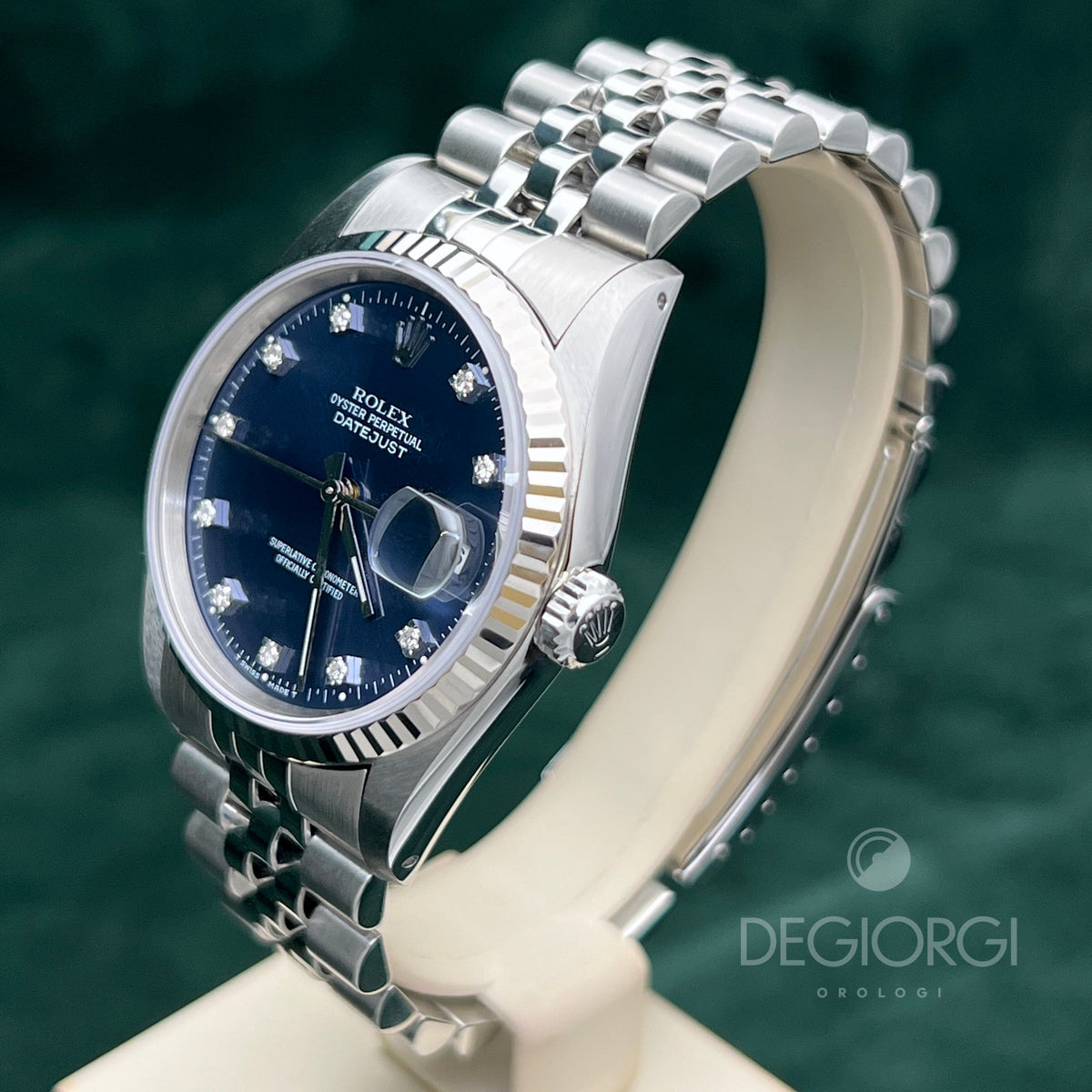 Rolex Datejust 16234 Jubilee Blu Diamanti