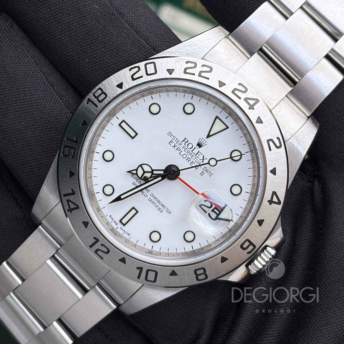 Rolex Explorer II 16570 RRR 3186 Bianco 40 mm