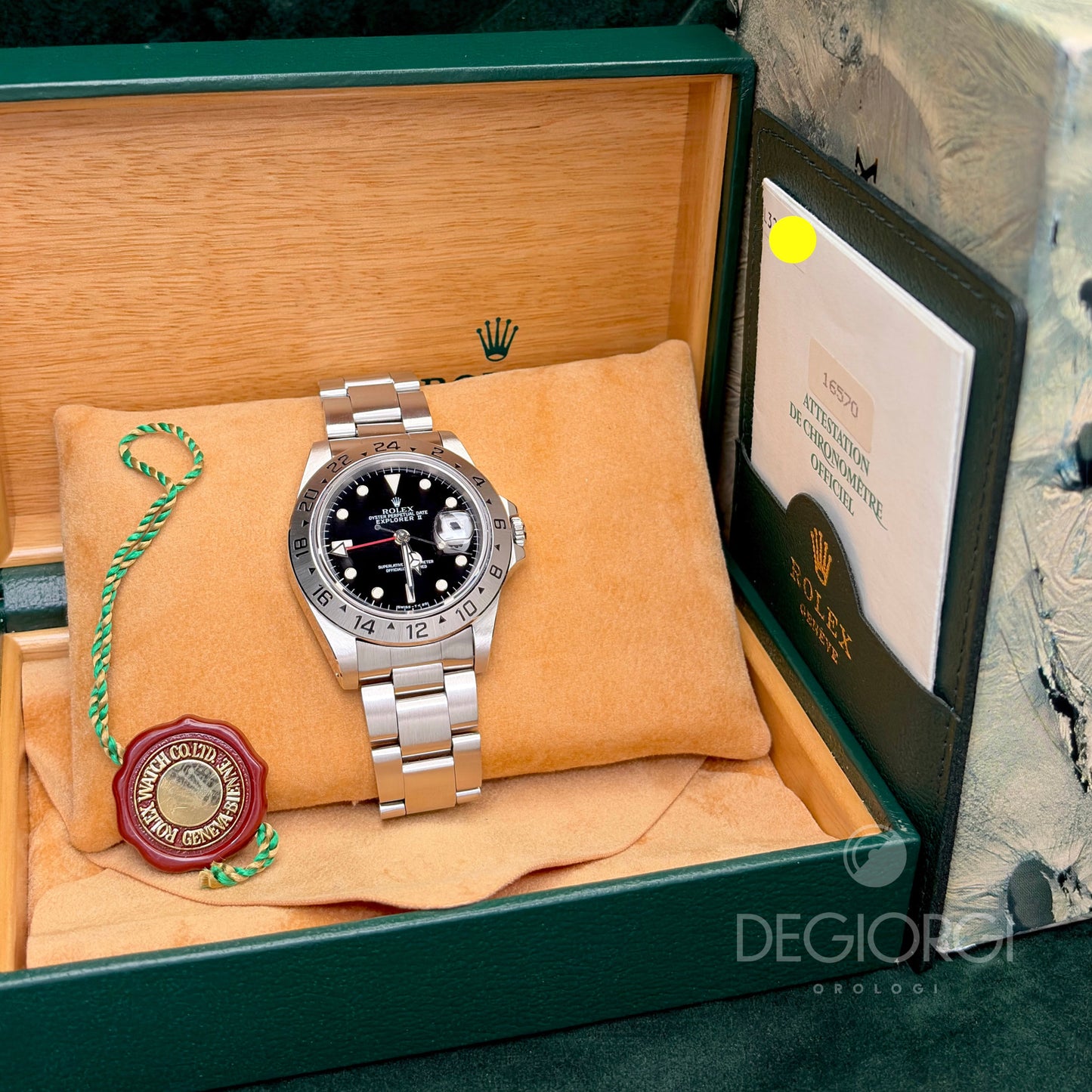 Rolex Explorer II 16570 Trizio 40 mm Acciaio Nero
