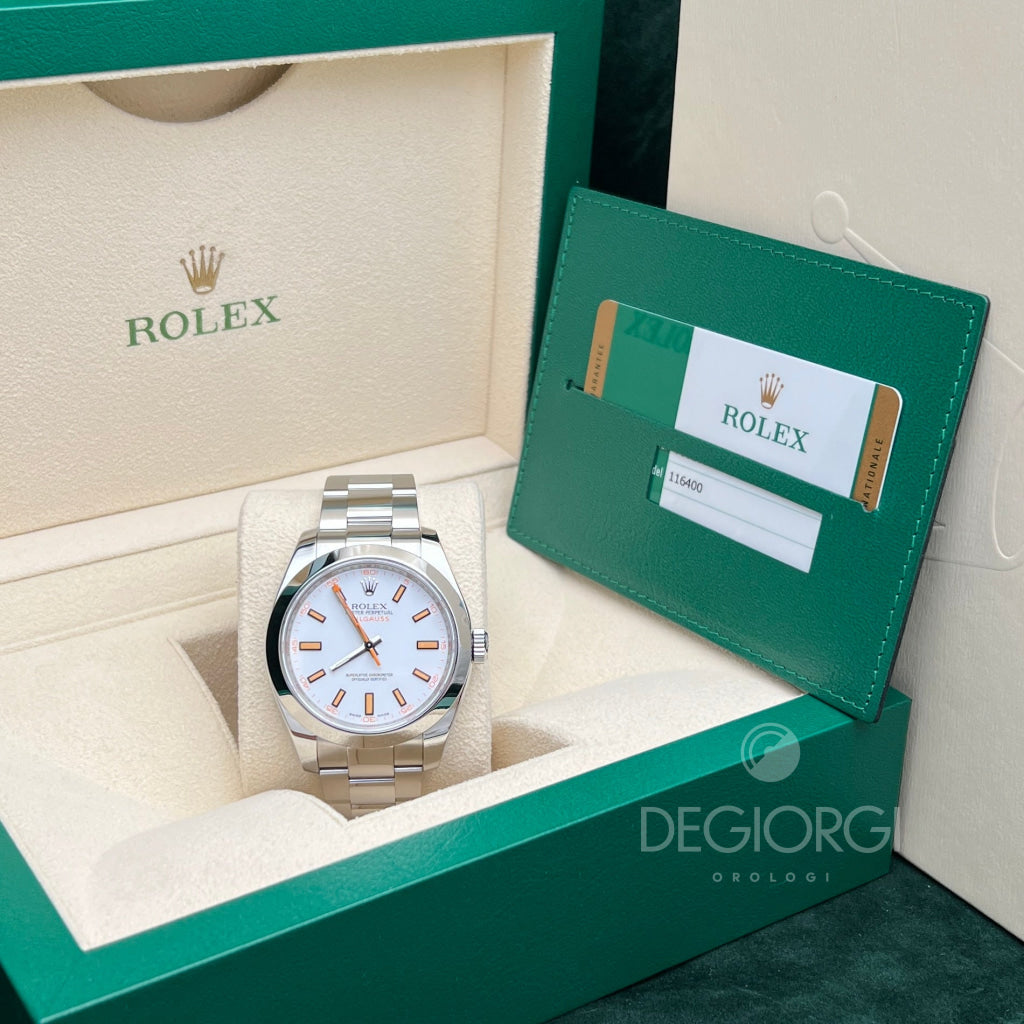 Rolex Milgauss 116400 Bianco Orologio