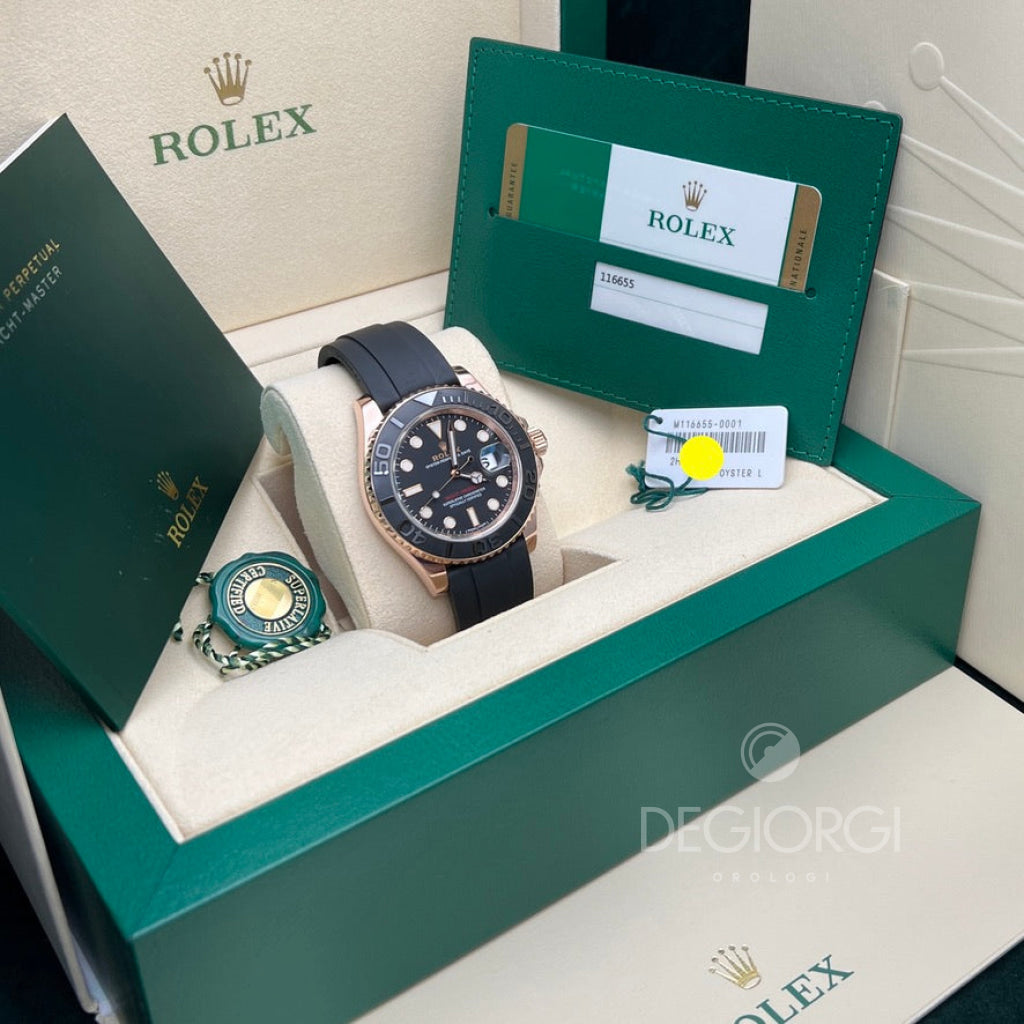 Rolex Yacht Master 116655 Everose Oysterflex