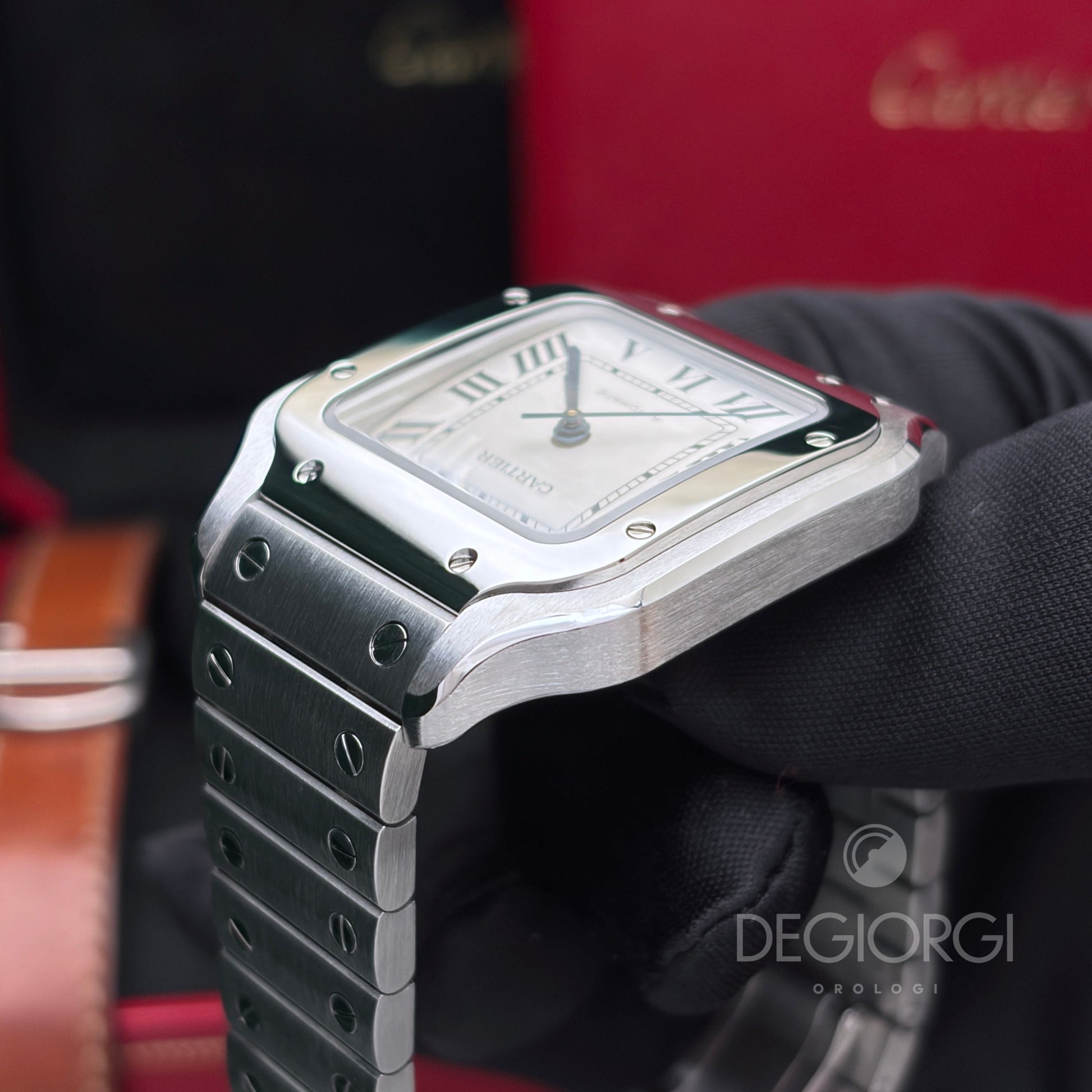 Cartier Santos Medium WSSA0010 Bianco Acciaio