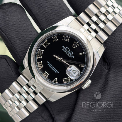 Rolex Datejust 116200 Jubilee 36 mm Nero Romani