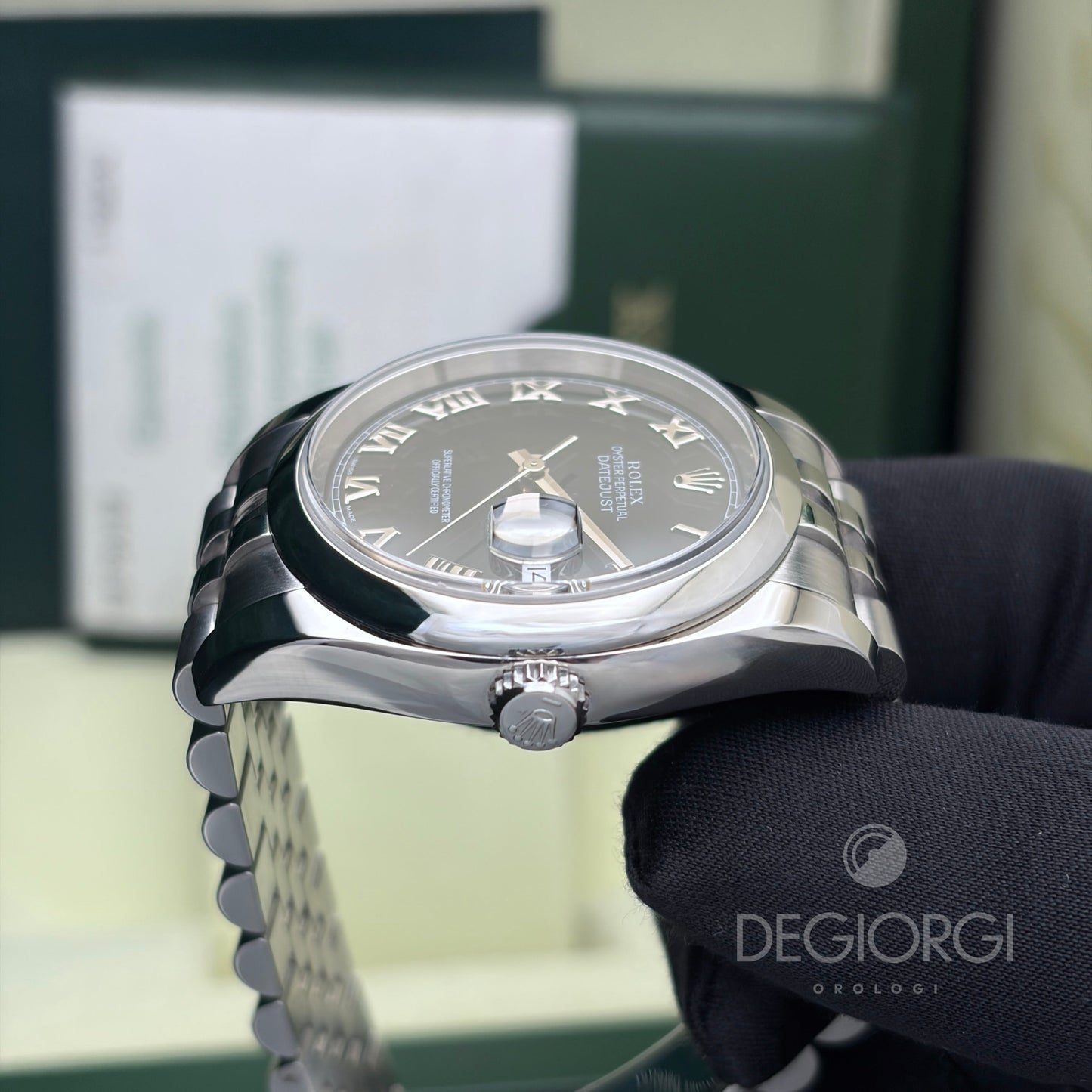 Rolex Datejust 116200 Jubilee 36 mm Nero Romani