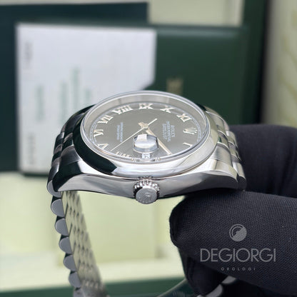 Rolex Datejust 116200 Jubilee 36 mm Nero Romani