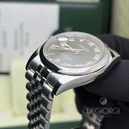Rolex Datejust 116200 Jubilee 36 mm Nero Romani