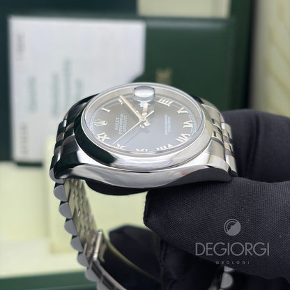 Rolex Datejust 116200 Jubilee 36 mm Nero Romani
