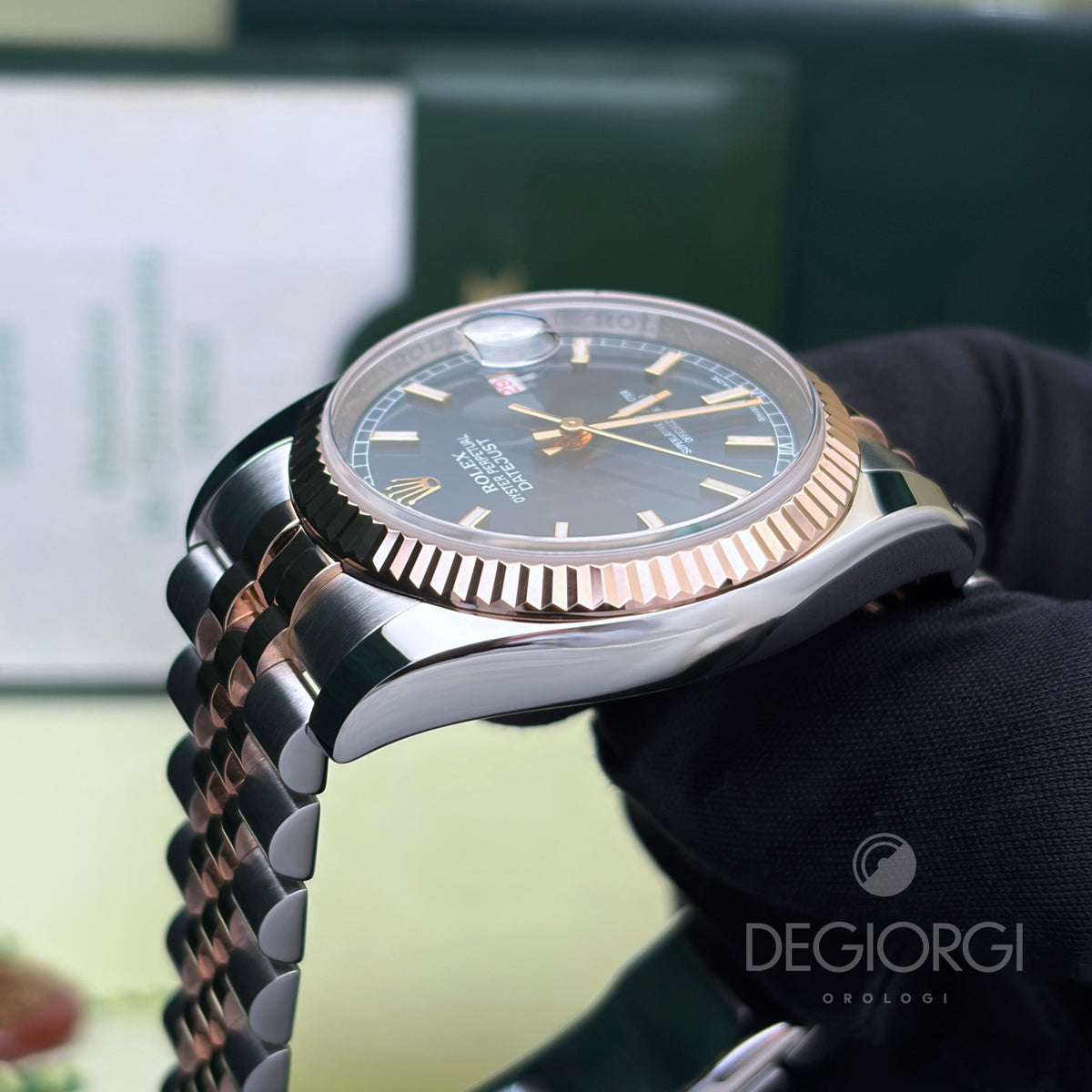 Rolex Datejust 116231 Jubilee 36 mm Blu Acciaio e Oro rosa