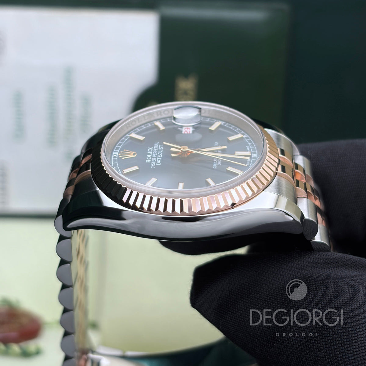 Rolex Datejust 116231 Jubilee 36 mm Blu Acciaio e Oro rosa