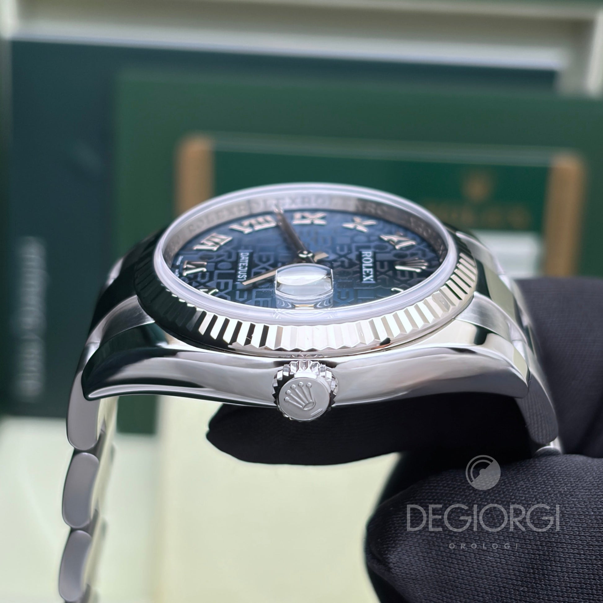 Rolex Datejust 116234 Oyster 36 mm Blu Romani Acciaio