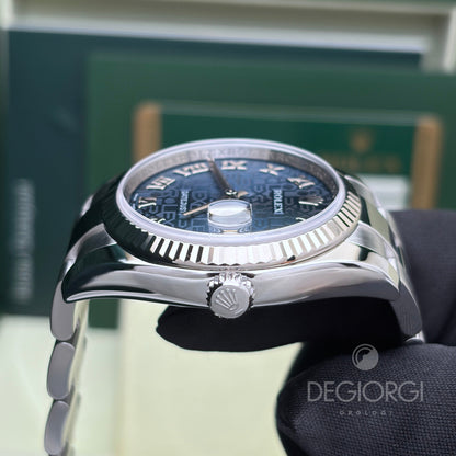 Rolex Datejust 116234 Oyster 36 mm Blu Romani Acciaio