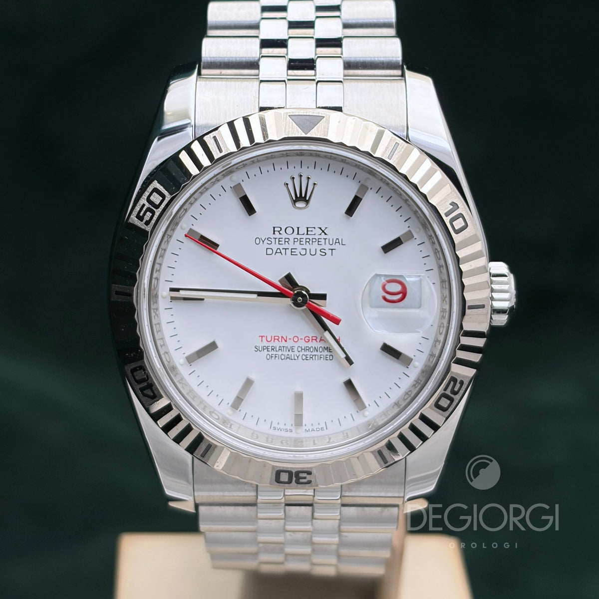 Rolex Datejust 116264 Turn O Graph Bianco Super Jubilee