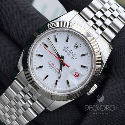 Rolex Datejust 116264 Turn O Graph Bianco Super Jubilee