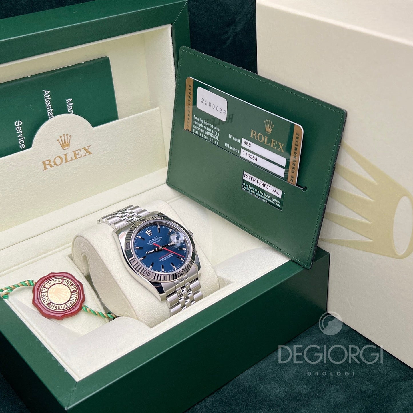 Rolex Datejust 116264 Turn O Graph Blu Super Jubilee