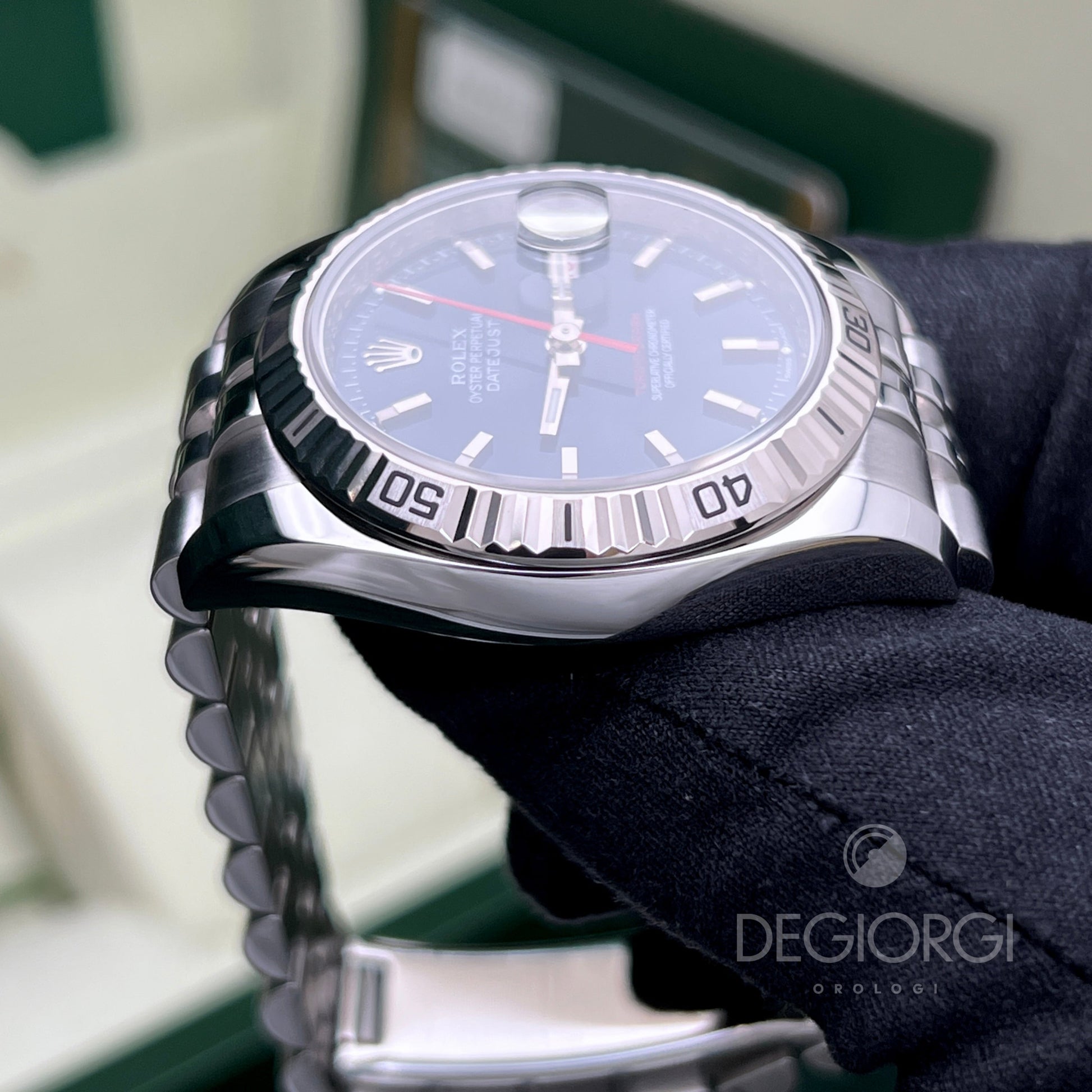 Rolex Datejust 116264 Turn O Graph Blu Super Jubilee