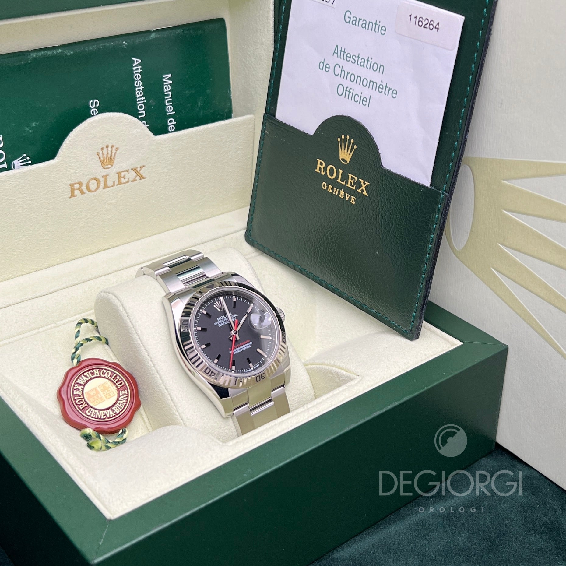 Rolex Datejust 116264 Turn O Graph Nero Oyster