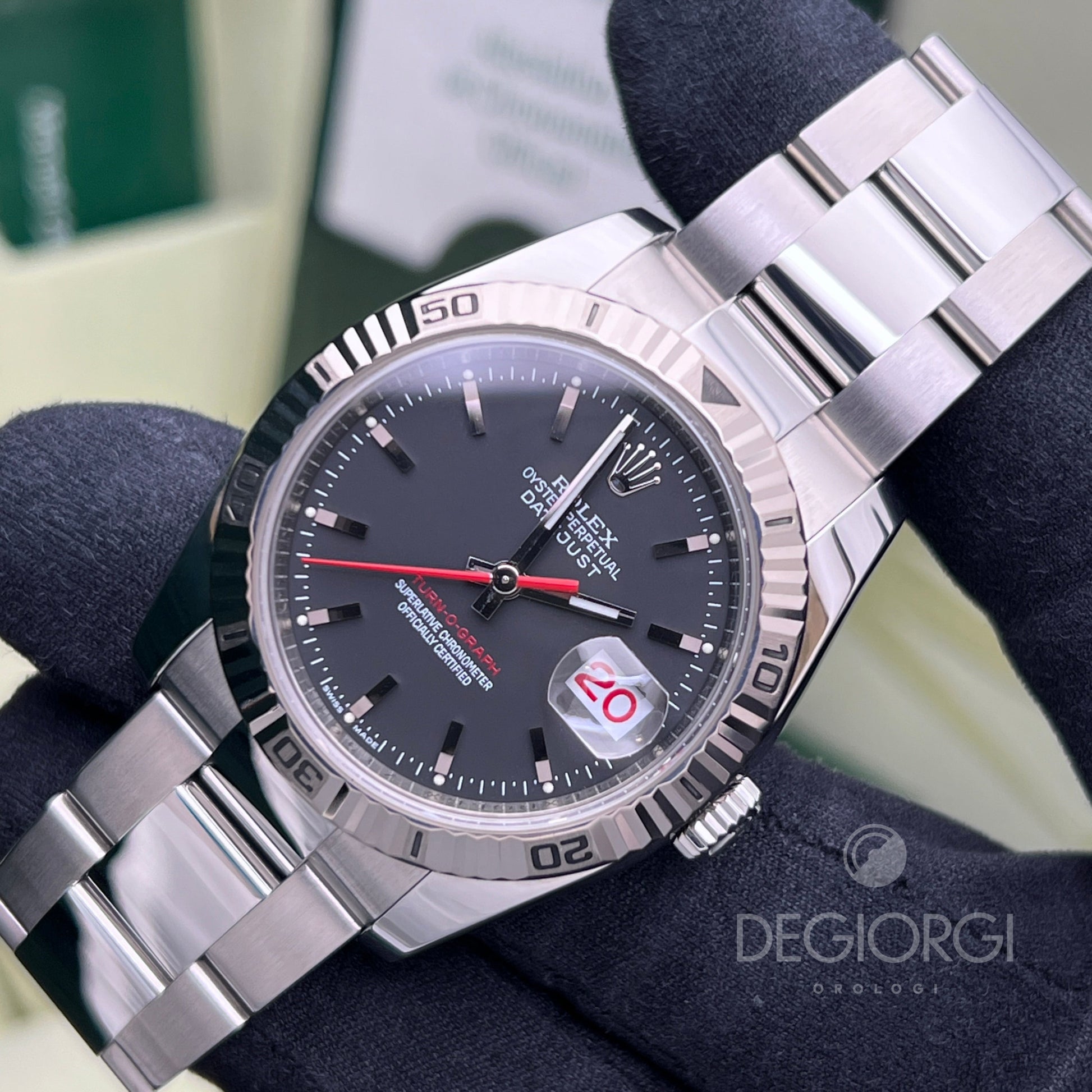 Rolex Datejust 116264 Turn O Graph Nero Oyster