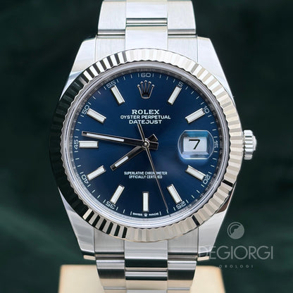 Rolex Datejust 126334 Blu 41 mm Acciaio Oyster