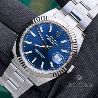 Rolex Datejust 126334 Blu 41 mm Acciaio Oyster