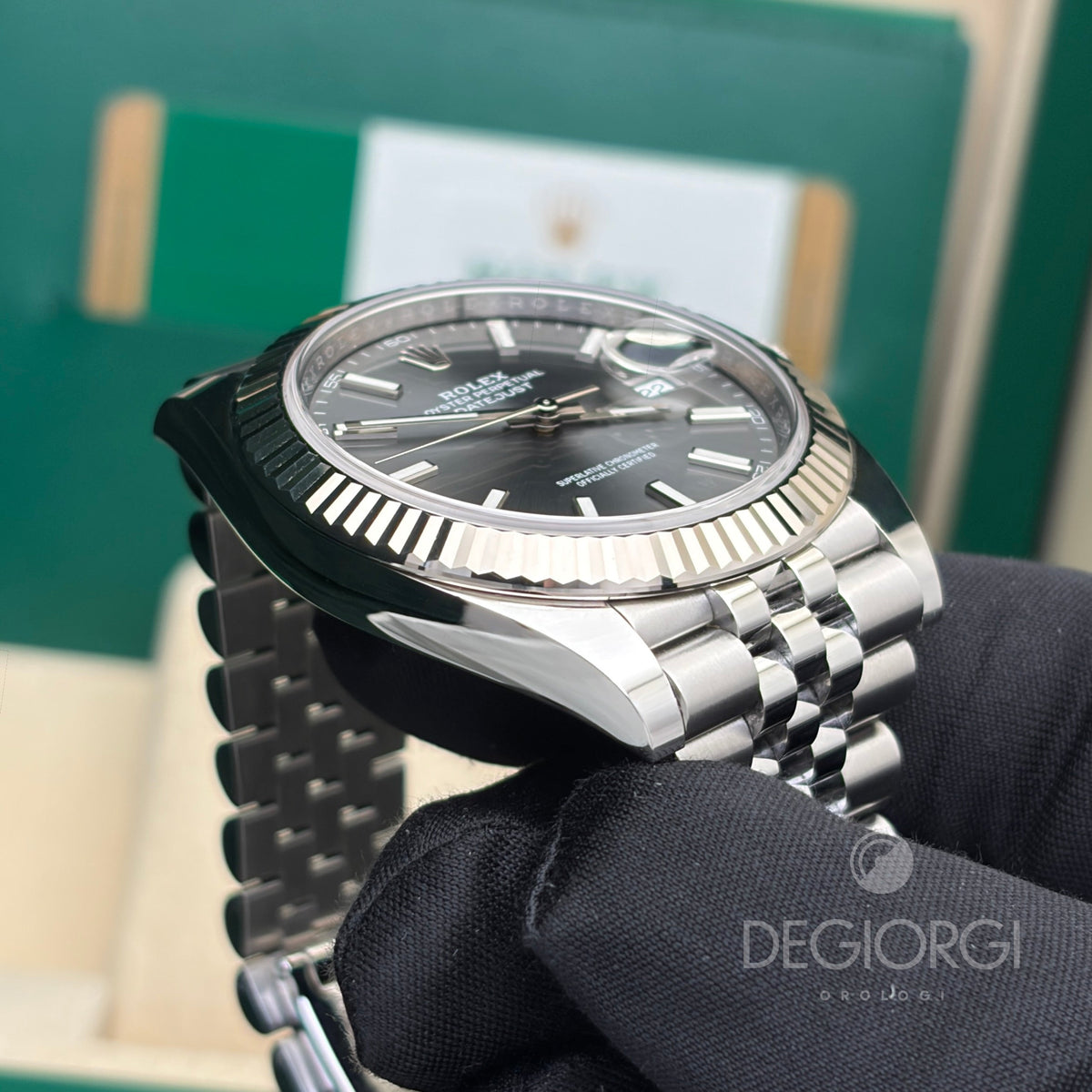 Rolex Datejust 126334 Jubilee 41 mm Grigio Acciaio