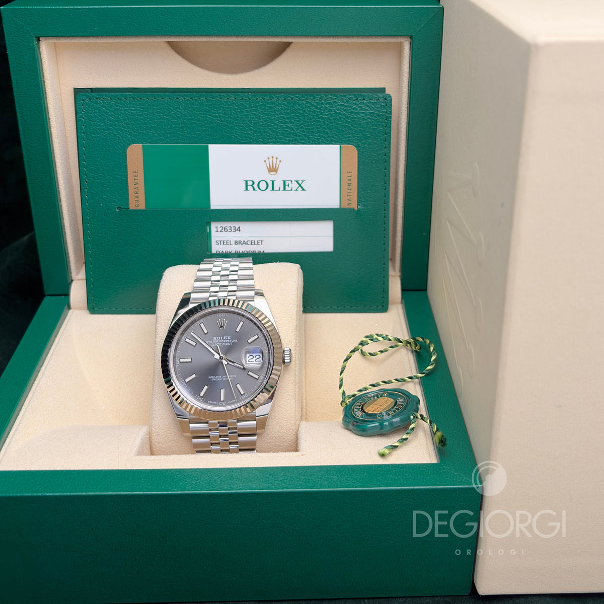 Rolex Datejust 126334 Jubilee 41 mm Grigio Acciaio