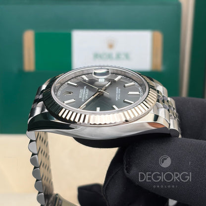 Rolex Datejust 126334 Jubilee 41 mm Grigio Acciaio