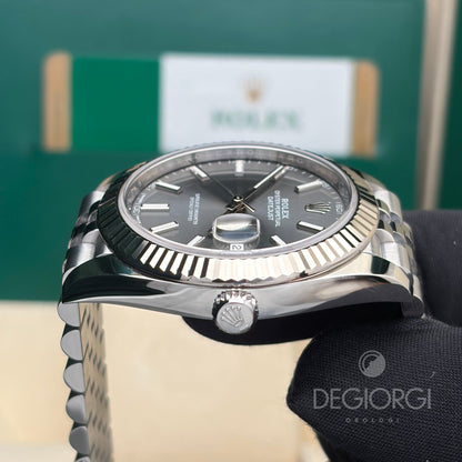 Rolex Datejust 126334 Jubilee 41 mm Grigio Acciaio