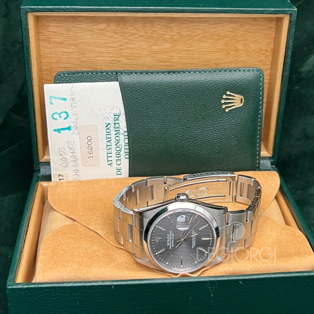 Rolex Datejust 16200 Oyster Millerighe Tapestry