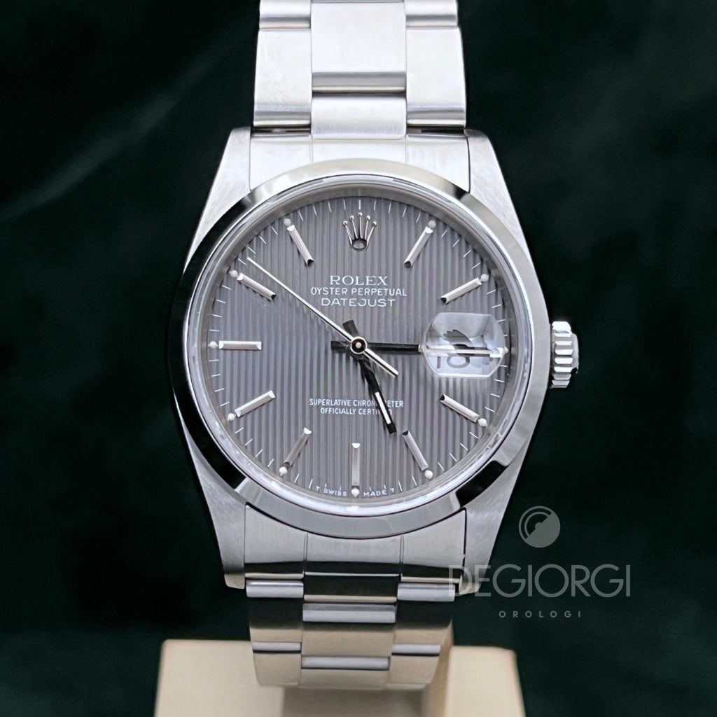 Rolex Datejust 16200 Oyster Millerighe Tapestry