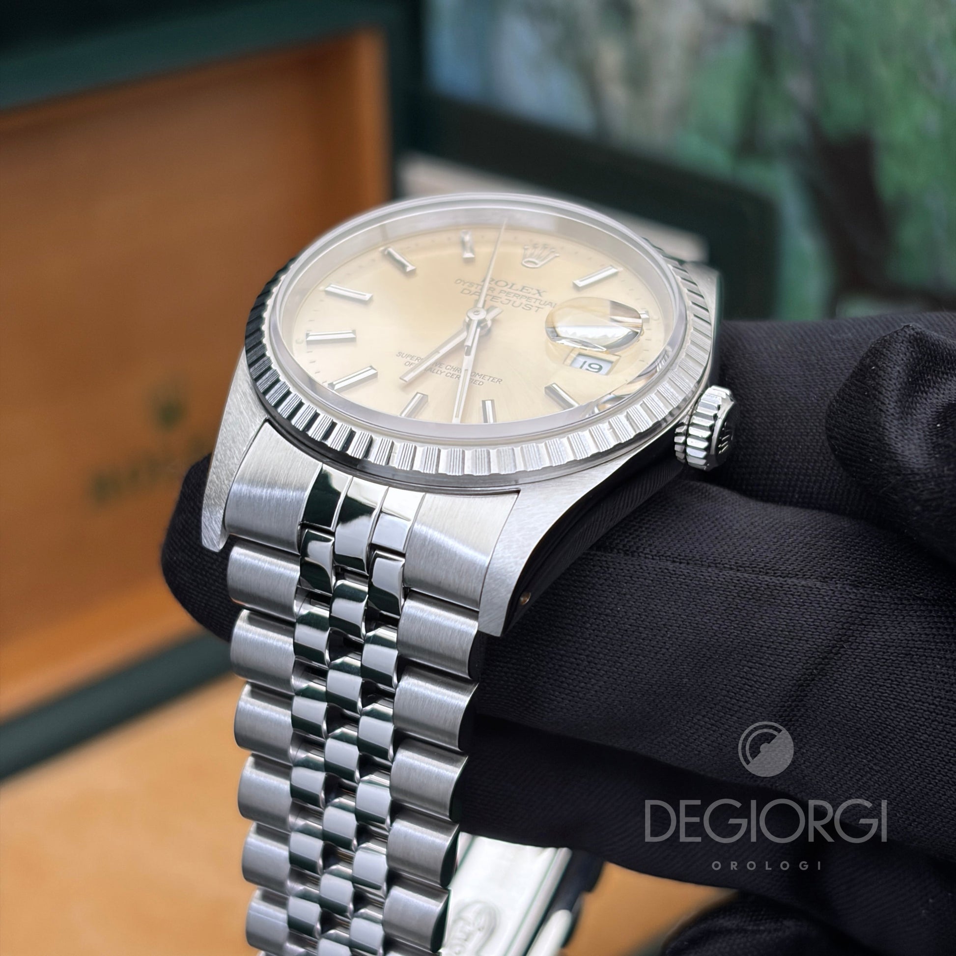 Rolex Datejust 16220 36 mm Acciaio Jubilee Argentè Crema