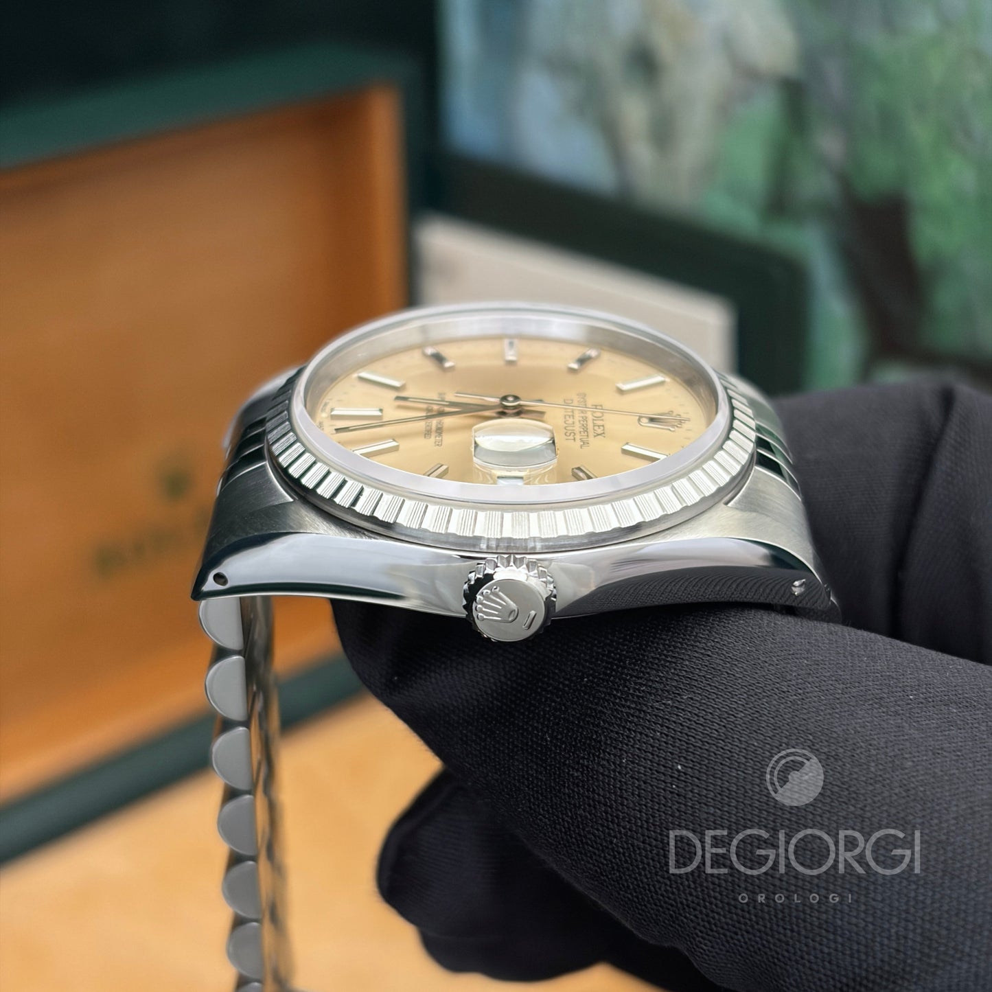 Rolex Datejust 16220 36 mm Acciaio Jubilee Argentè Crema
