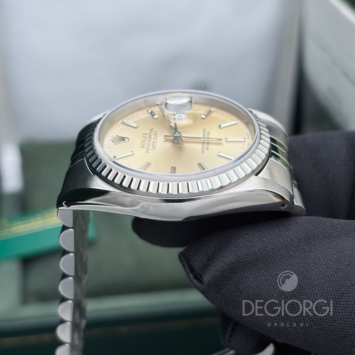 Rolex Datejust 16220 36 mm Acciaio Jubilee Argento