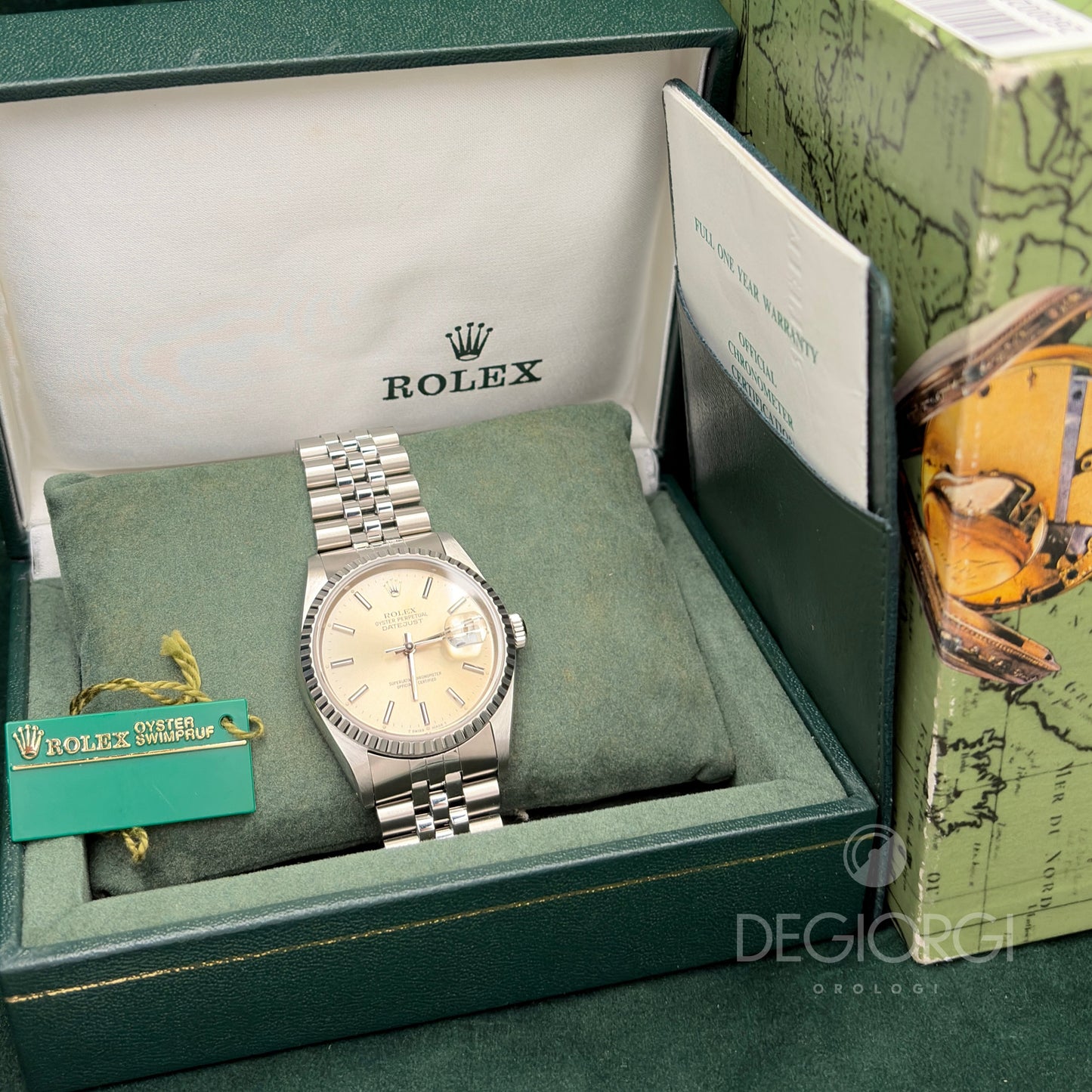 Rolex Datejust 16220 36 mm Acciaio Jubilee Argento