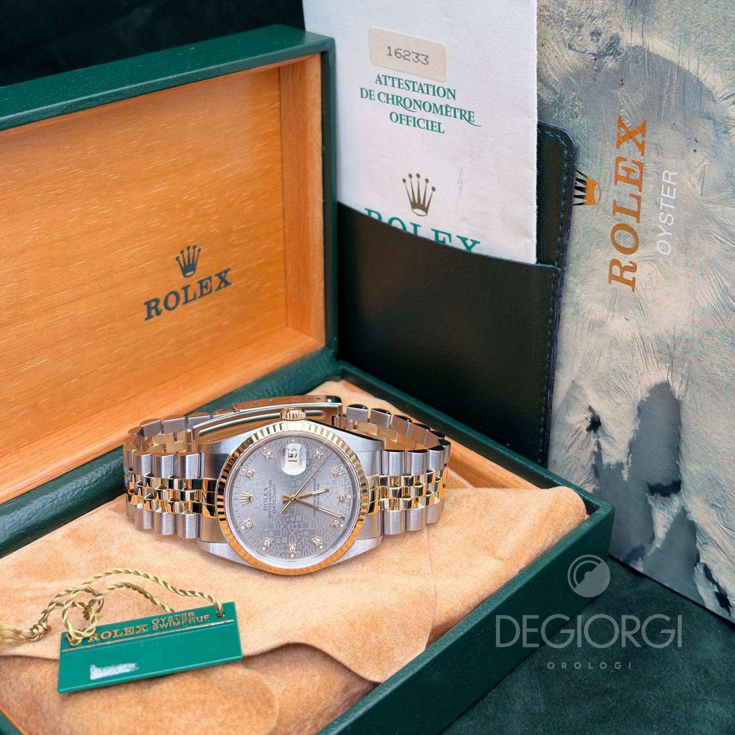 Rolex Datejust 16233 Jubilee Grigio Diamanti