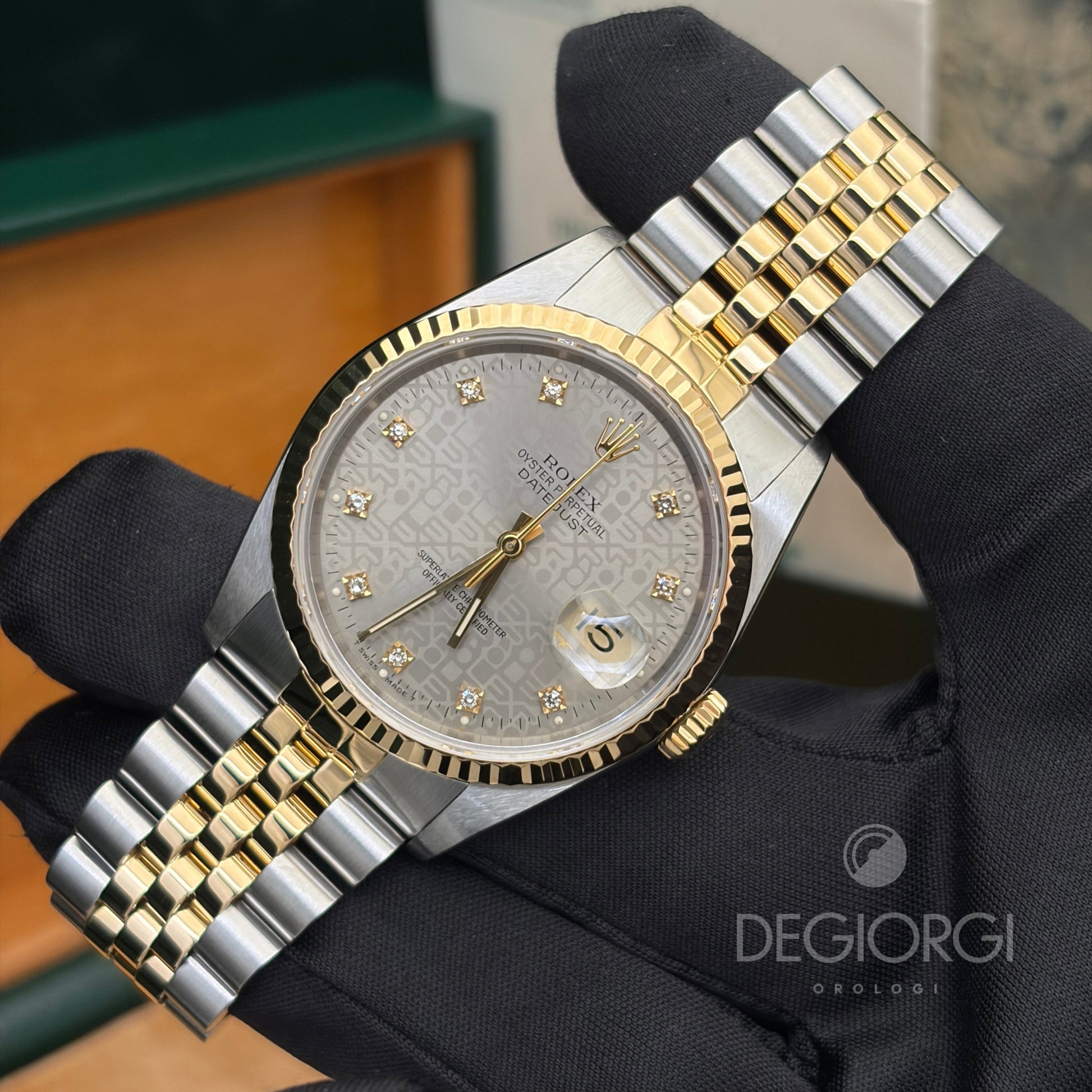 Rolex Datejust 16233 Jubilee Grigio Diamanti