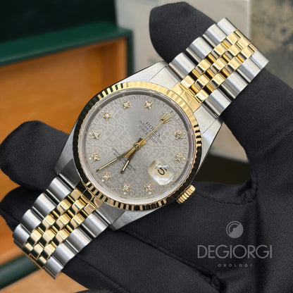 Rolex Datejust 16233 Jubilee Grigio Diamanti