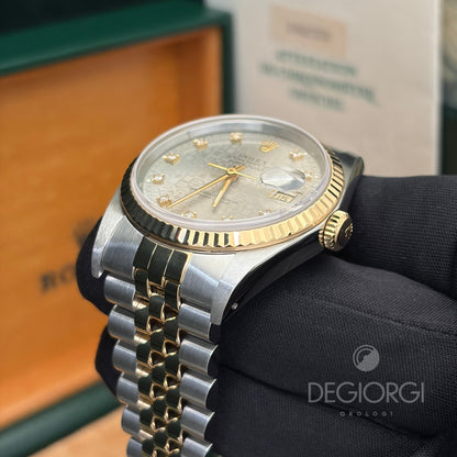 Rolex Datejust 16233 Jubilee Grigio Diamanti