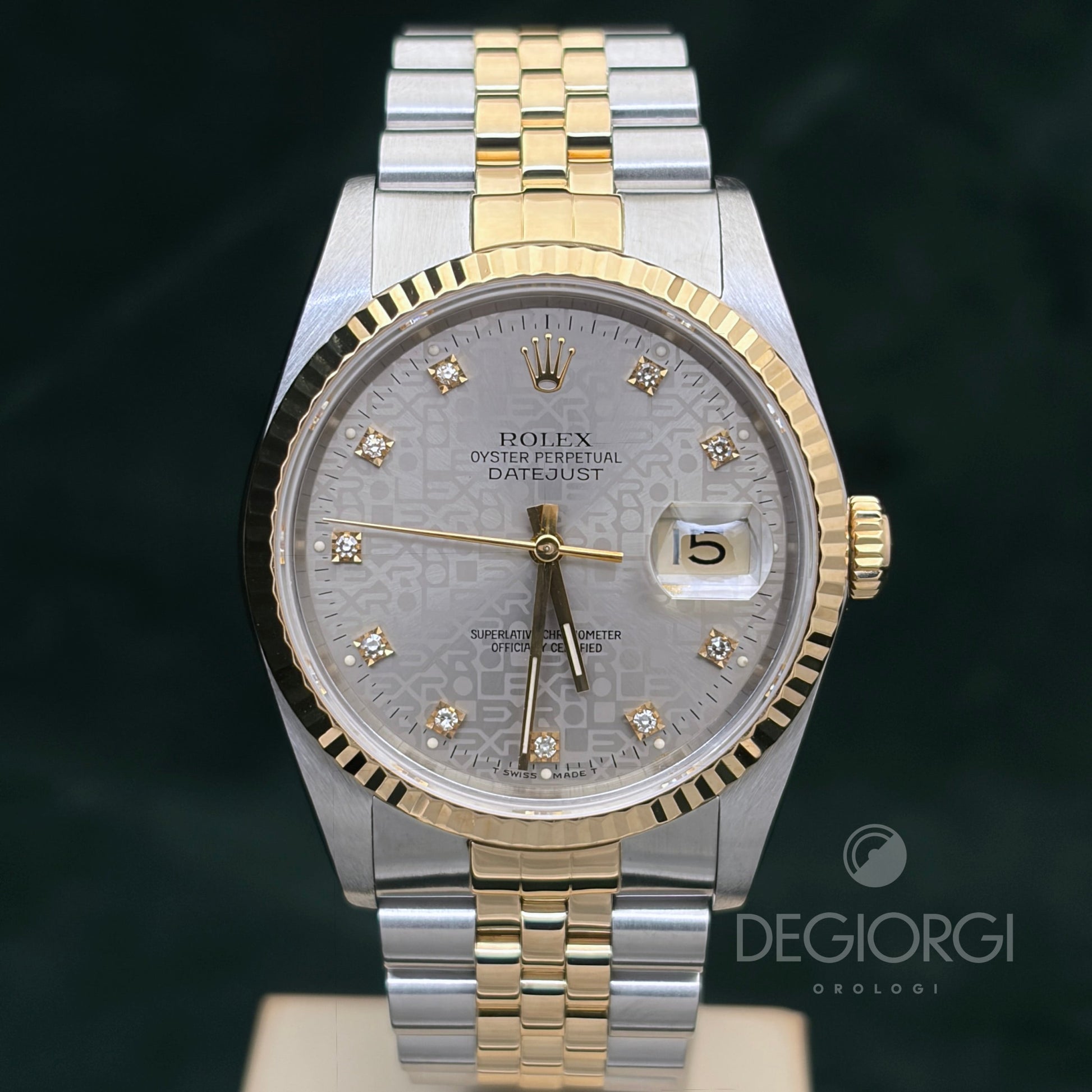 Rolex Datejust 16233 Jubilee Grigio Diamanti