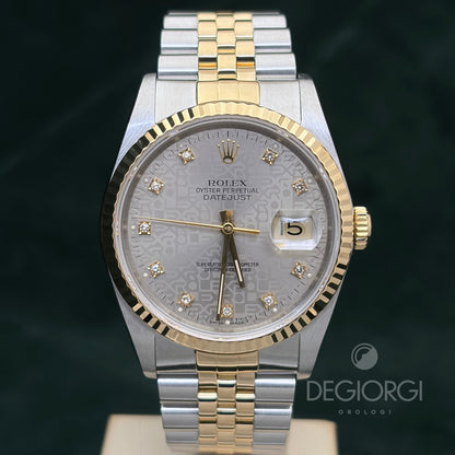 Rolex Datejust 16233 Jubilee Grigio Diamanti
