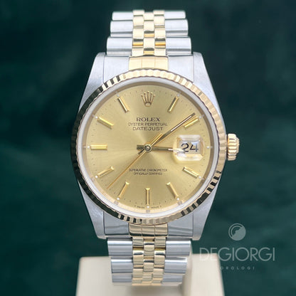 Rolex Datejust 16233 Jubilee Champagne Indici