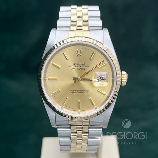 Rolex Datejust 16233 Jubilee Champagne Indici