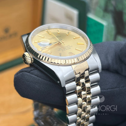 Rolex Datejust 16233 Jubilee Champagne Indici