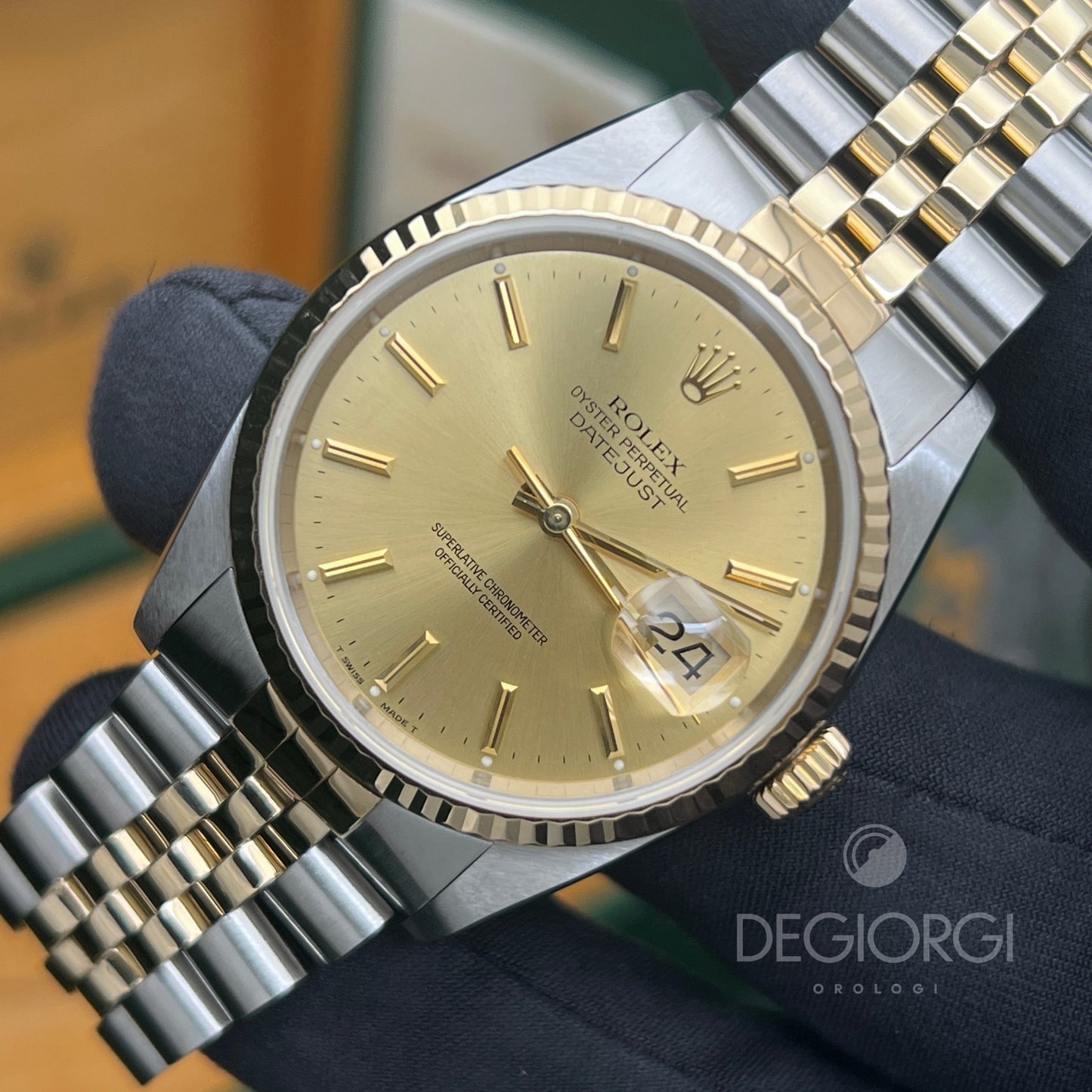 Rolex Datejust 16233 Jubilee Champagne Indici