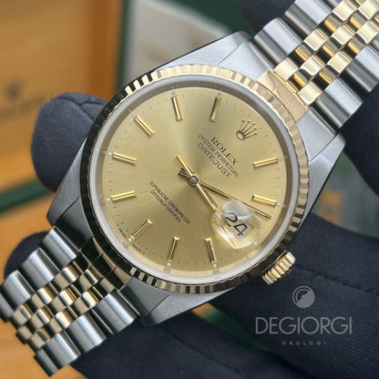 Rolex Datejust 16233 Jubilee Champagne Indici