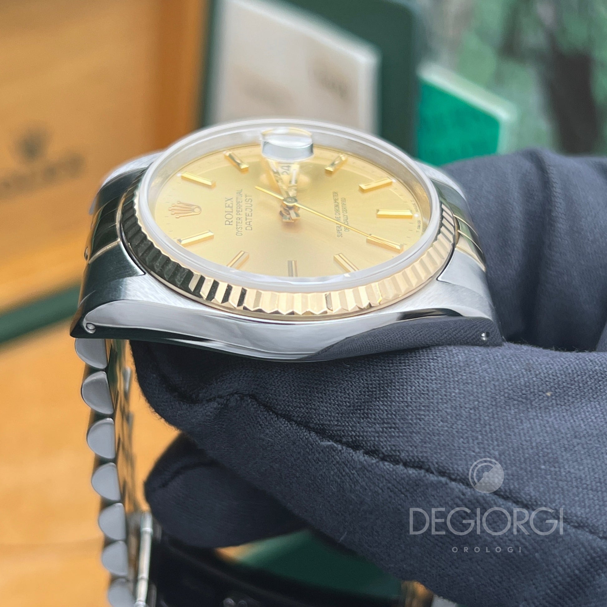 Rolex Datejust 16233 Jubilee Champagne Indici