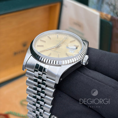 Rolex Datejust 16234 36 mm Acciaio Jubilee Argento